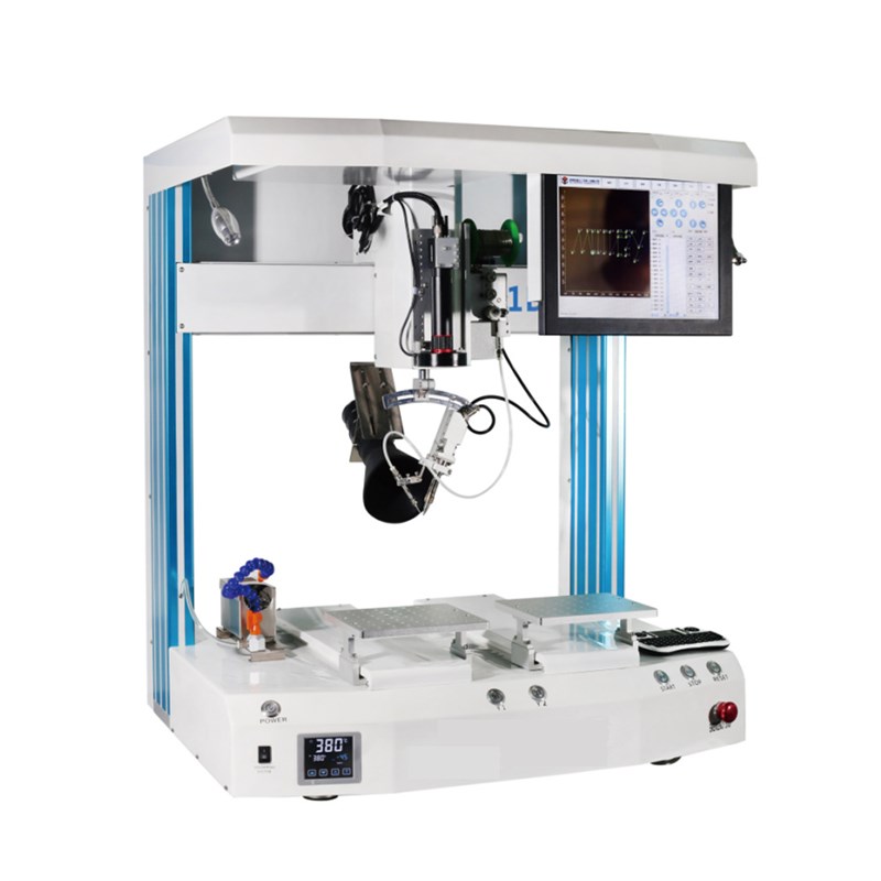 PCB板自动焊锡机桌面式全自动电路板点焊拖焊双工位锡焊机器人