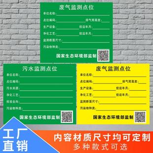 废气污水监测点位环保标志牌废水雨水排放口一般固体废物噪声排放