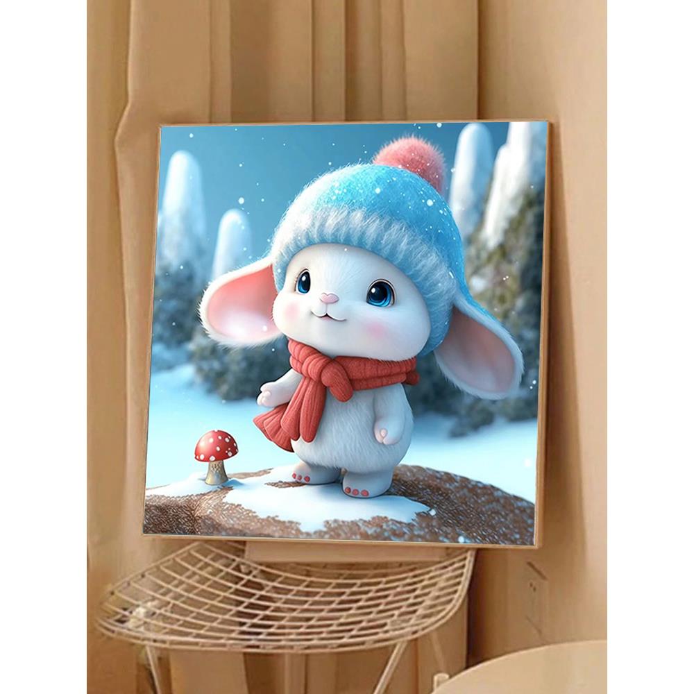 钻石画2025新款动物兔子钻石画手工点贴钻十字绣可爱卡通卧室满钻