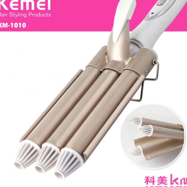 KEMEI科美KM-1010卷发器蛋糕卷三棒蛋卷头卷发器蛋卷棒