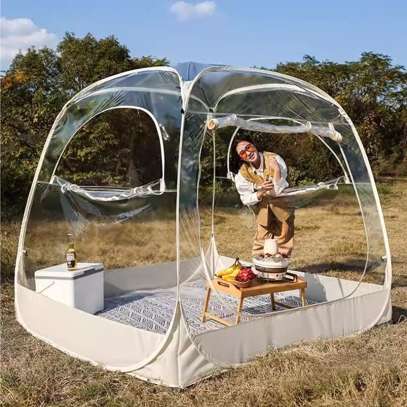 星空帐篷透明pvc室外露营阳光棚网红泡泡屋聚餐庭院烧烤TEMU