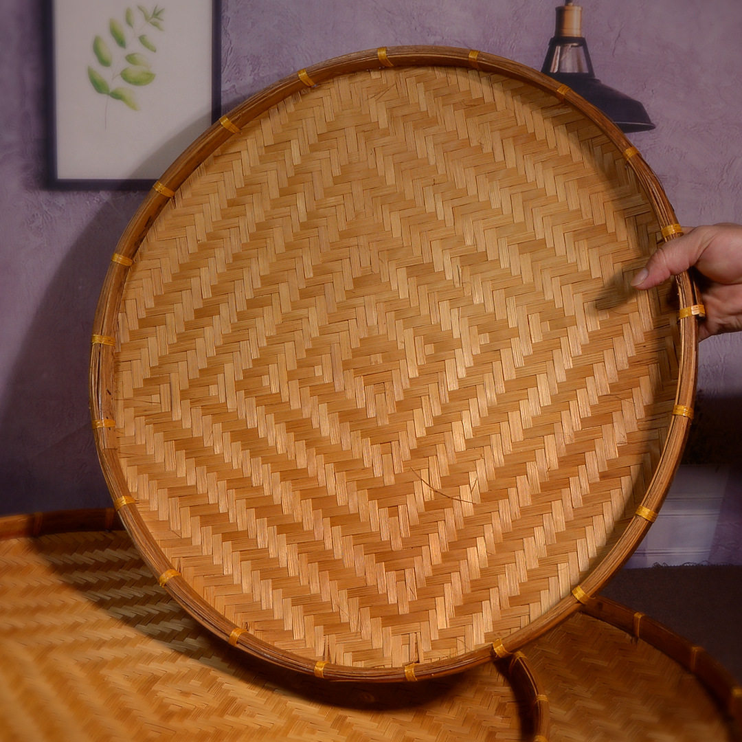 晒陈皮晒干菜的竹筐簸箕家用竹筛