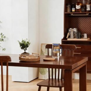 中古色实木大板桌莫比恩书桌电脑桌工作台桌子办公桌学习桌餐桌