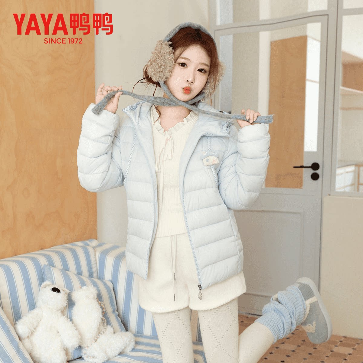 可爱碎花短款羽绒服韩版时尚外套