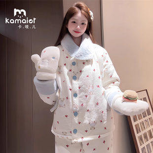 珊瑚绒睡衣女2026冬加绒加厚气质温柔可爱显瘦亲肤家居服套装外穿