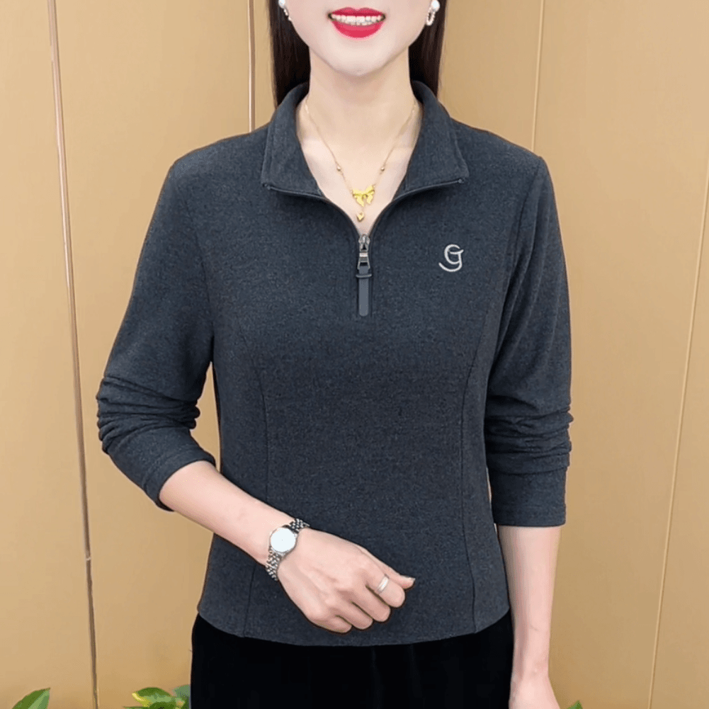 大码中年妈妈德绒洋气减龄打底衫