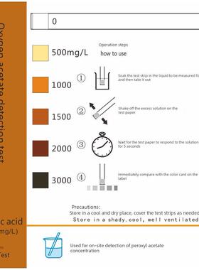 0-3000Ppm醋酸氧Paa试纸用于内窥镜、食品、饮料等行业的浓度监测