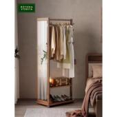 BOTIEHA VTENITA 实木穿衣镜卧室落地镜旋转移动衣帽架一体试衣镜