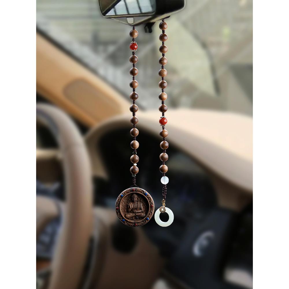 加里曼丹沉香生肖车挂芽庄木佛牌吊坠汽车挂饰车内挂件本命年蛇年