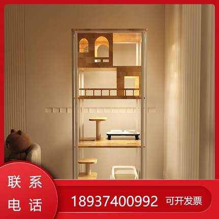 猫猫别墅不占地带厕所一体家用室内猫小户型白色房子实木全景笼子