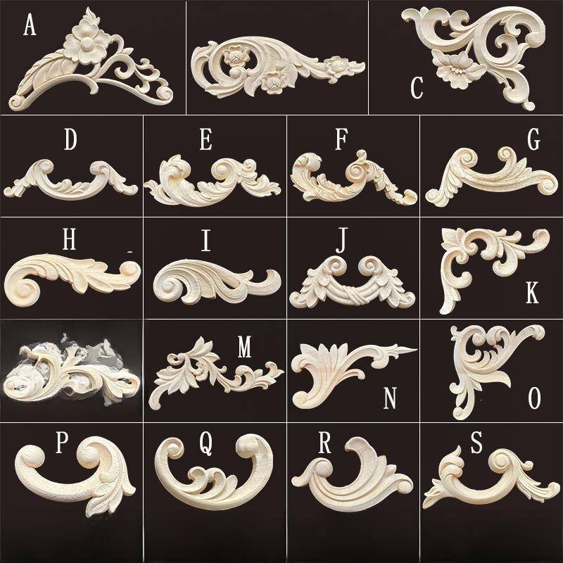 东阳木雕实木欧式小迷你对角装饰角花家具柜门贴花背景墙现货