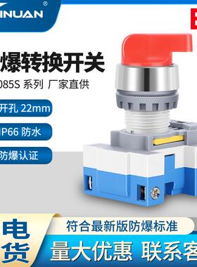 JS8085S防爆防尘防腐万能转换开关二档三档银点开闭两开孔22mm