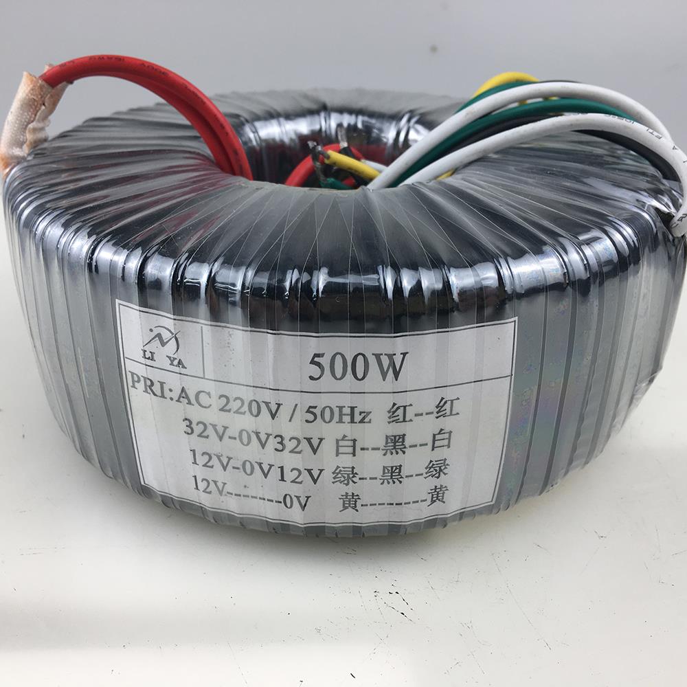 500W功放音响环形变压器 220V转双32V双12V12V纯铜足功率隔离环牛