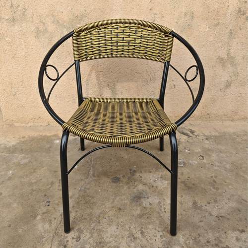 新款家用编织藤椅三件套阳台户外庭院桌椅简约休闲单人椅靠背椅子