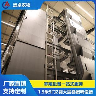 H型集约化蛋鸭养殖 自动清粪 浙江温州H型5列8层叠蛋鸭笼养