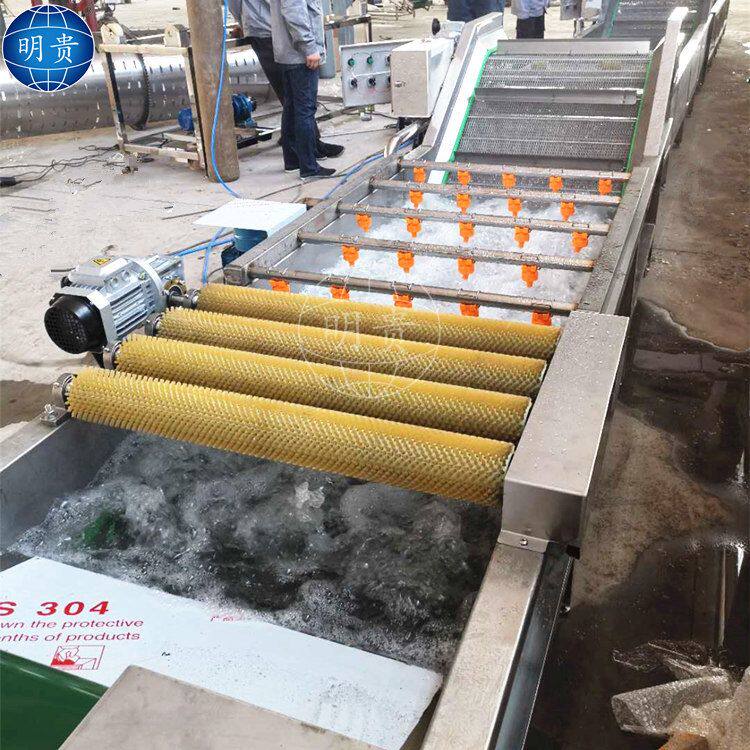 大白菜清洗腌制生产线 娃娃菜气泡清洗机 连续涡流洗菜机器