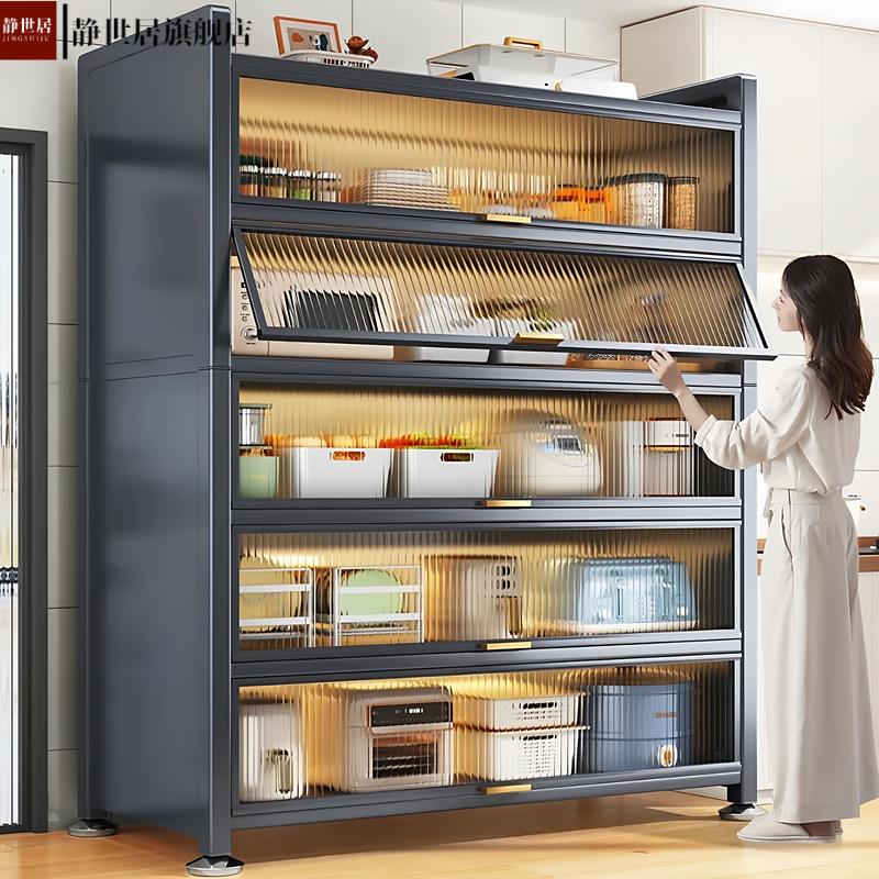 钢制书柜带门防尘置物架家用一体