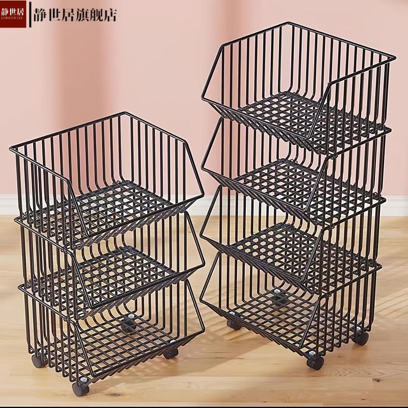 菜篮子厨房置物架靠墙落地多层