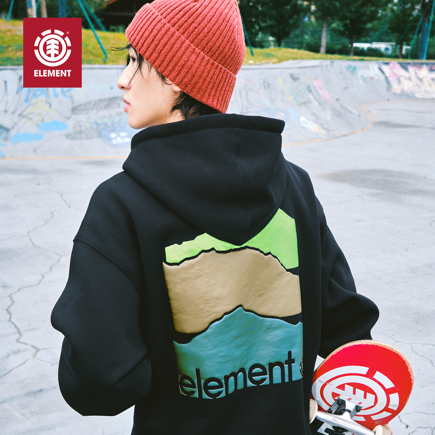 美国ELEMENT连帽卫衣男