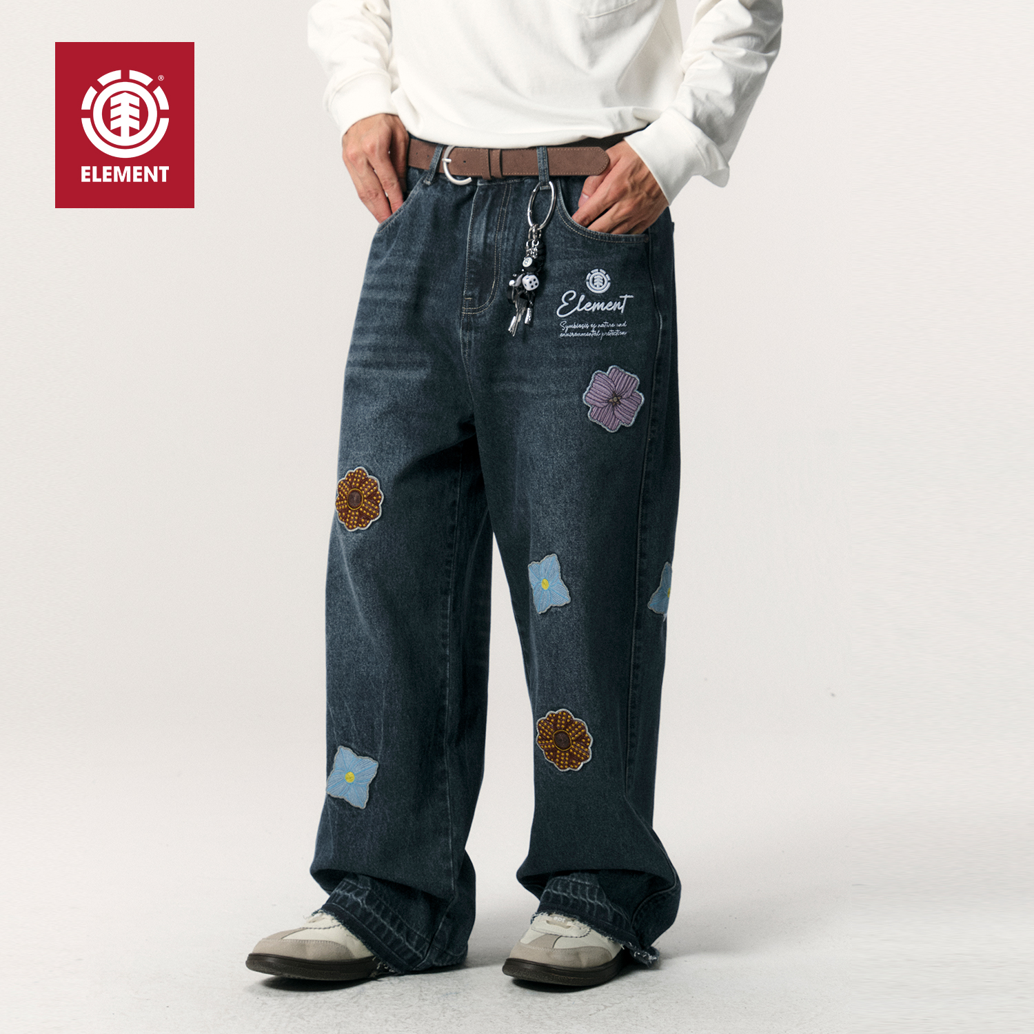 美国ELEMENT滑板牛仔裤