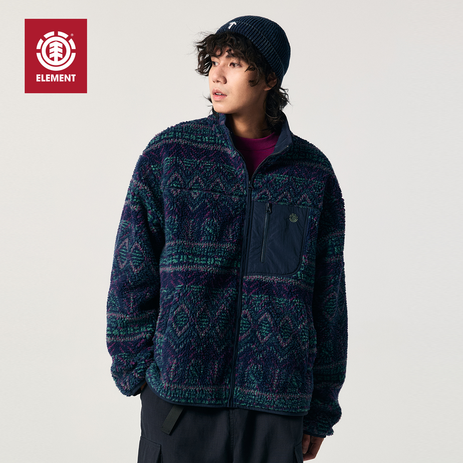 美国ELEMENT滑板费尔岛羊羔绒