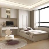 实木榻榻米衣柜床与书桌一体卧室家用小户型省空间床带收纳柜组合