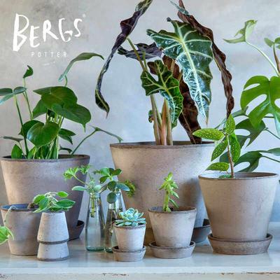 BERGS宝格仕丹麦设计手工陶土花盆 北欧风格适用室内外多肉植物