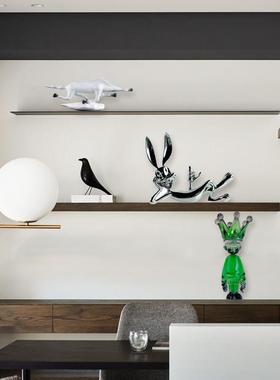 现代电镀创意兔子摆件客厅电视柜桌面摆件样板间轻奢家居装饰品