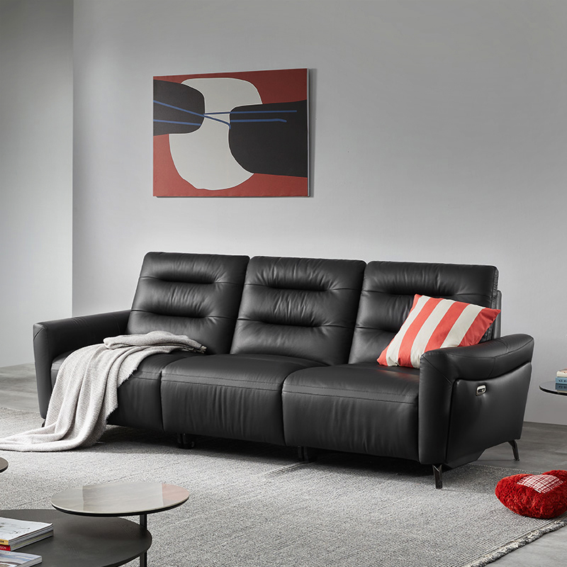 M&D意式极简真皮电动沙发