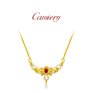 CAMIERY百搭原创设计美人弯双勾项链女款2025新款高级感轻奢项链