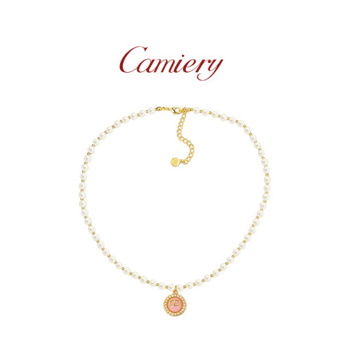 CAMIERY简约小众ins风CD珠珠项链女款项链轻奢小众精致高级感