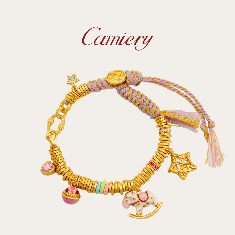 CAMIERY平安喜乐木马手链女款轻奢小众精致女生马年本命年手链