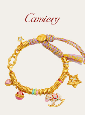 CAMIERY平安喜乐木马手链女款轻奢小众精致女生马年本命年手链