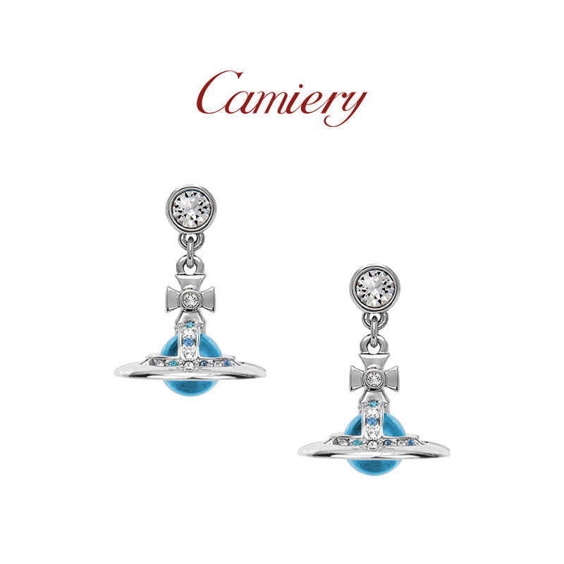 CAMIERY西太后立体土星球体耳坠耳钉2025新款爆款高级感精致小巧,饰品/流行首饰/时尚饰品新,耳环,淘宝优惠券,粉丝福利购,淘宝优惠卷