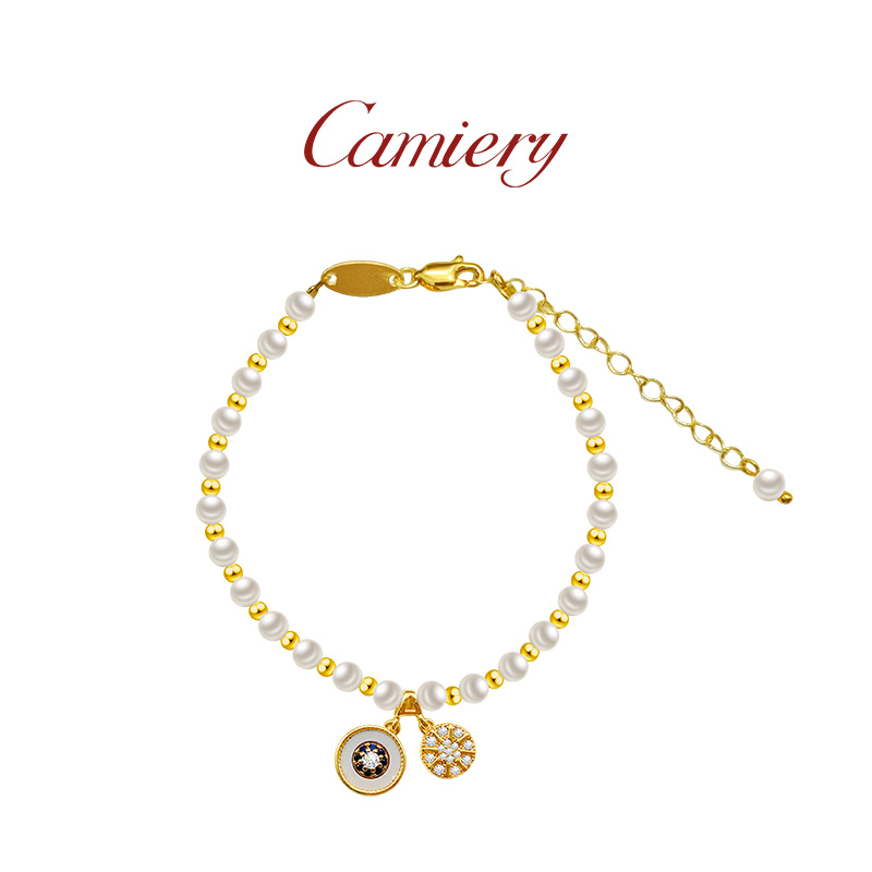 CAMIERY 新款八芒星珠珠手链轻奢小众精致 高级感百搭不掉色手链