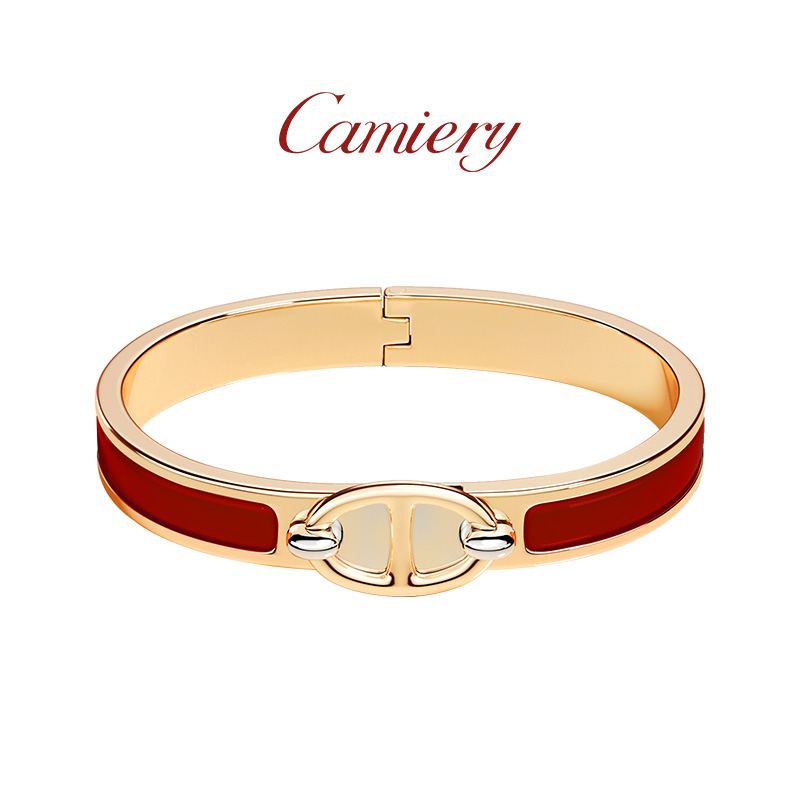 猪鼻子手镯女款18k金高级感配饰