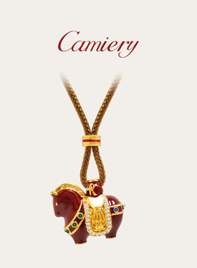 红色滴油马上有钱项链女款高级感