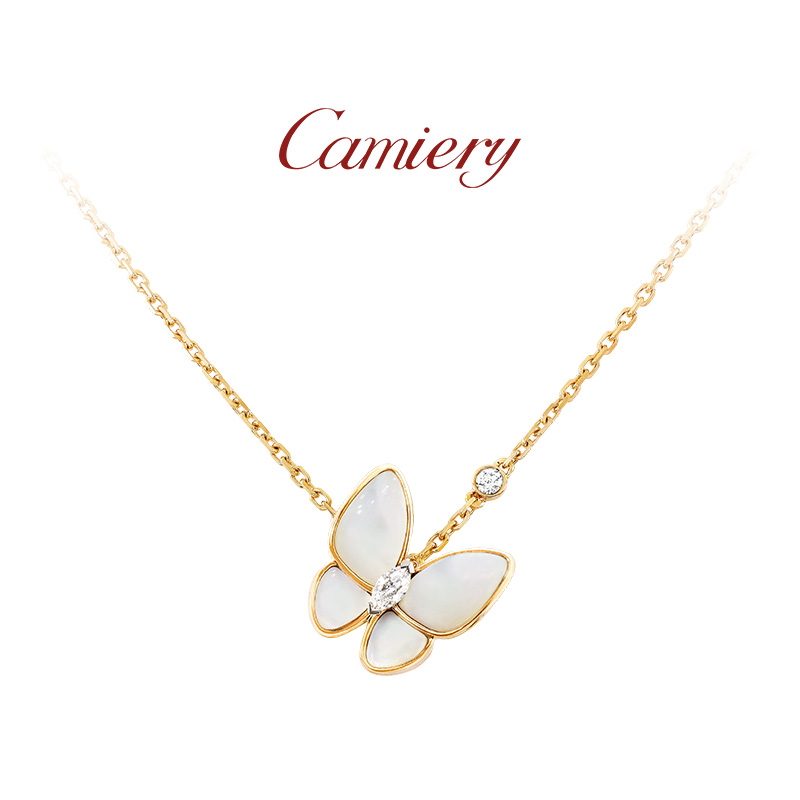 CAMIERY 满钻蝴蝶项链女高级感轻奢气质百搭送女友礼物