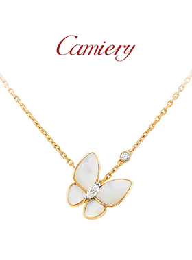 CAMIERY 满钻蝴蝶项链女高级感轻奢气质百搭送女友礼物