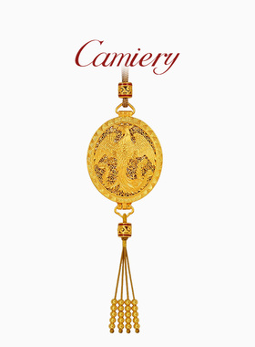 CAMIERY凤牌项链高级感轻奢小众镀24K金独特别致毛衣链秋冬长款