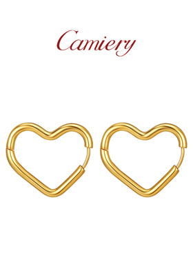 CAMIERY爱心耳钉女小众设计2025新款爆款高级感轻奢气质大气耳饰