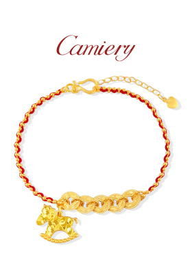 碎碎冰五帝钱木马手链轻奢小众女