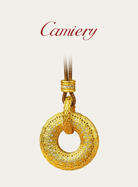 CAMIERY【新店特惠】平安扣项链女 镀24K金加厚防水 本命年护身