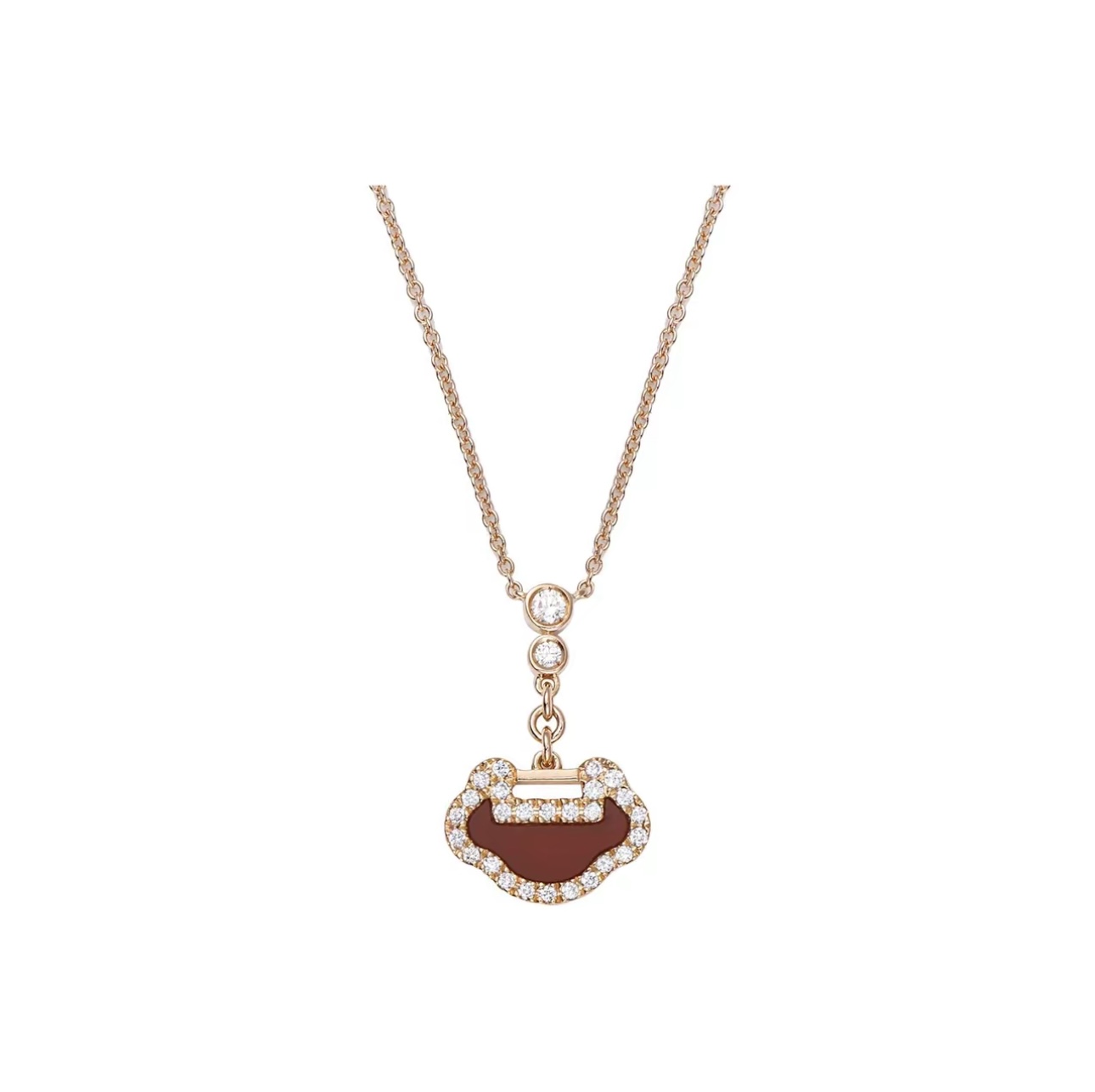 带钻如意项链女款高级感轻奢气质