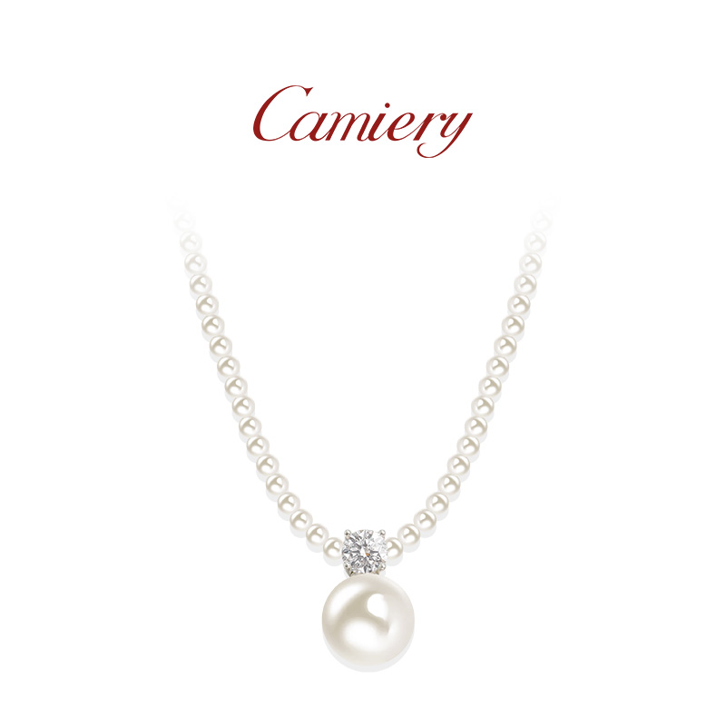 方钻珍珠项链配饰女生款轻奢小众