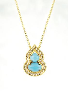 蓝松石葫芦项链女款高级感轻奢