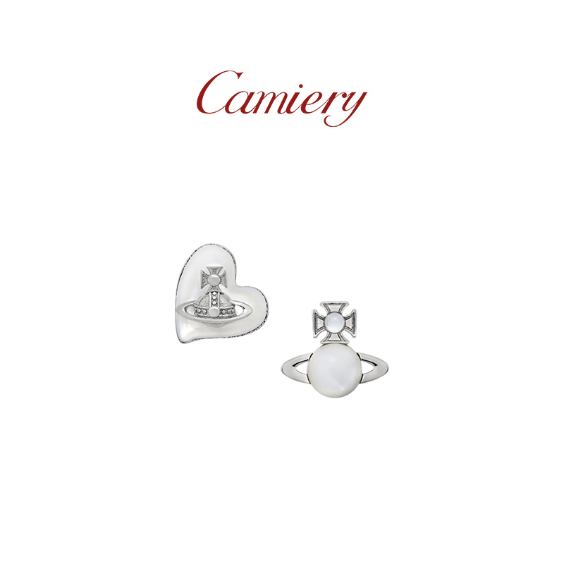 西太后不对称土星耳钉女精致小巧