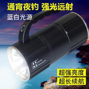 顶点双光钓鱼灯夜钓灯超亮强光大功率蓝白光防水野钓台钓黑坑200W