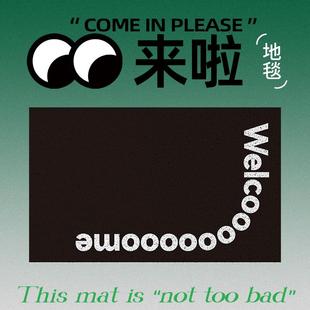 简约创意文字家用门口进门蹭土入户防滑丝圈脚垫子地垫地毯 还行