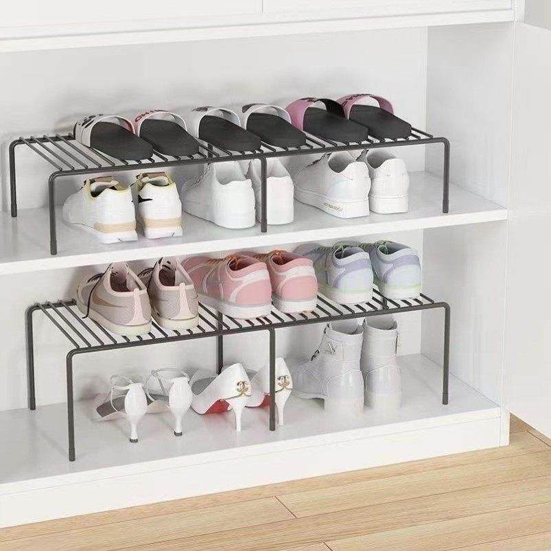 鞋架空间鞋子收纳神器双层隔层调节鞋柜橱柜分层隔板伸缩置物架,收纳整理,鞋子收纳架,淘宝优惠券,粉丝福利购,淘宝优惠卷